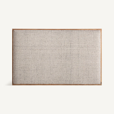 BEIGE WOOL/MANGO HEADBOARD