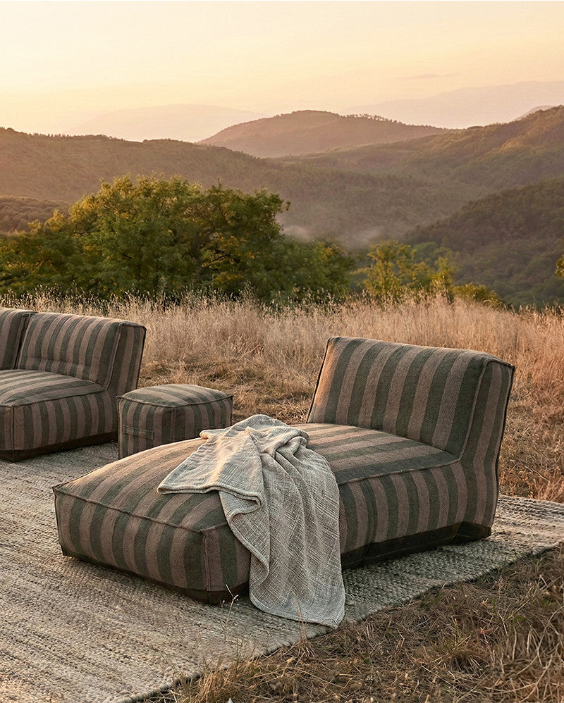 Outdoor XL chaise longue Dark Green