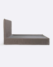 Load image into Gallery viewer, Taupe Linen Bed 180 x 200 cm