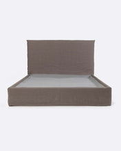 Load image into Gallery viewer, Taupe Linen Bed 180 x 200 cm