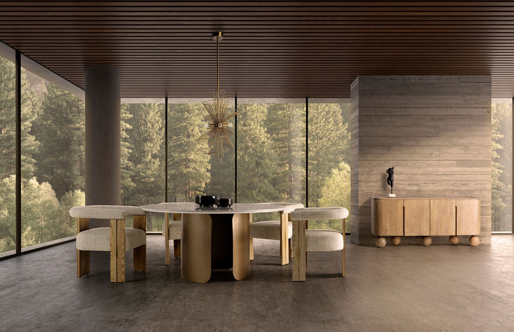 Marble black centerpiece s/2