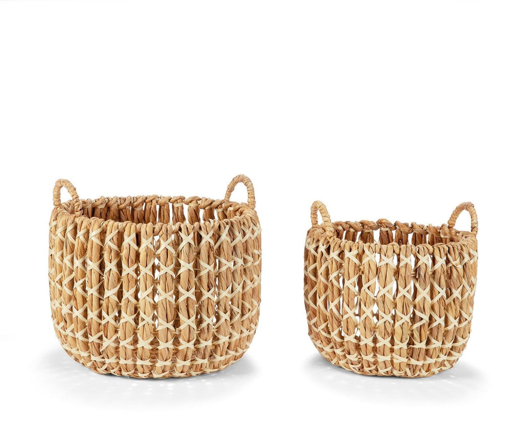 Natural fiber pot basket