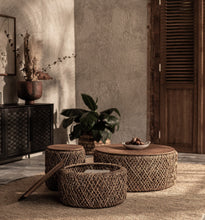 Charger l&#39;image dans la galerie, Abaca and teak coffee table