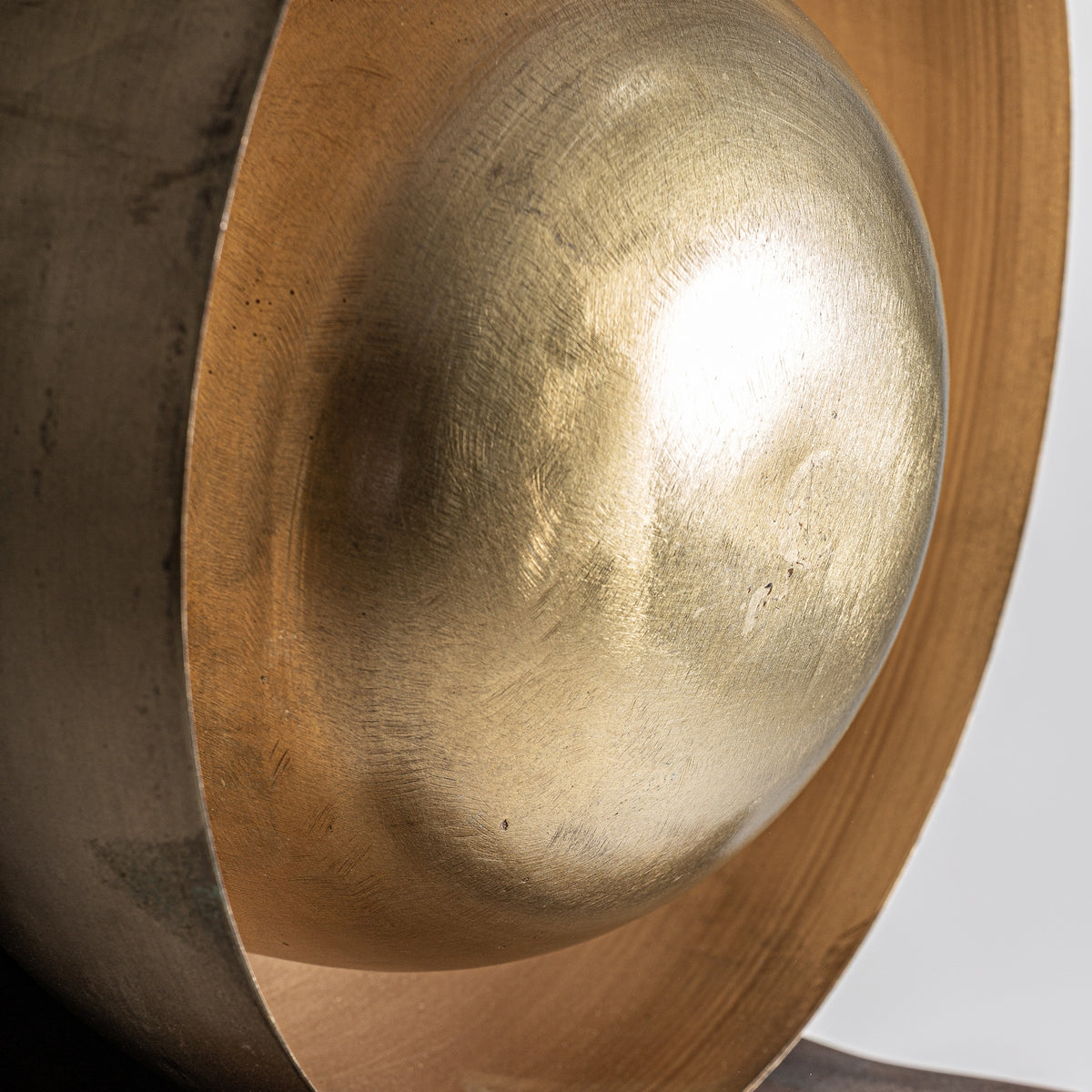 Leia Brown Mango Wood & Golden Iron Column Floor Lamp 32x23x152 cm