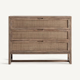 Elm wood chest of drawers