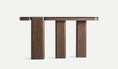 Wood and Marble Console