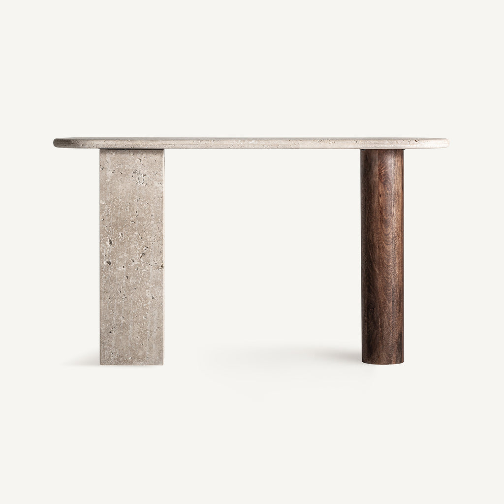 Travertine/Mango Console