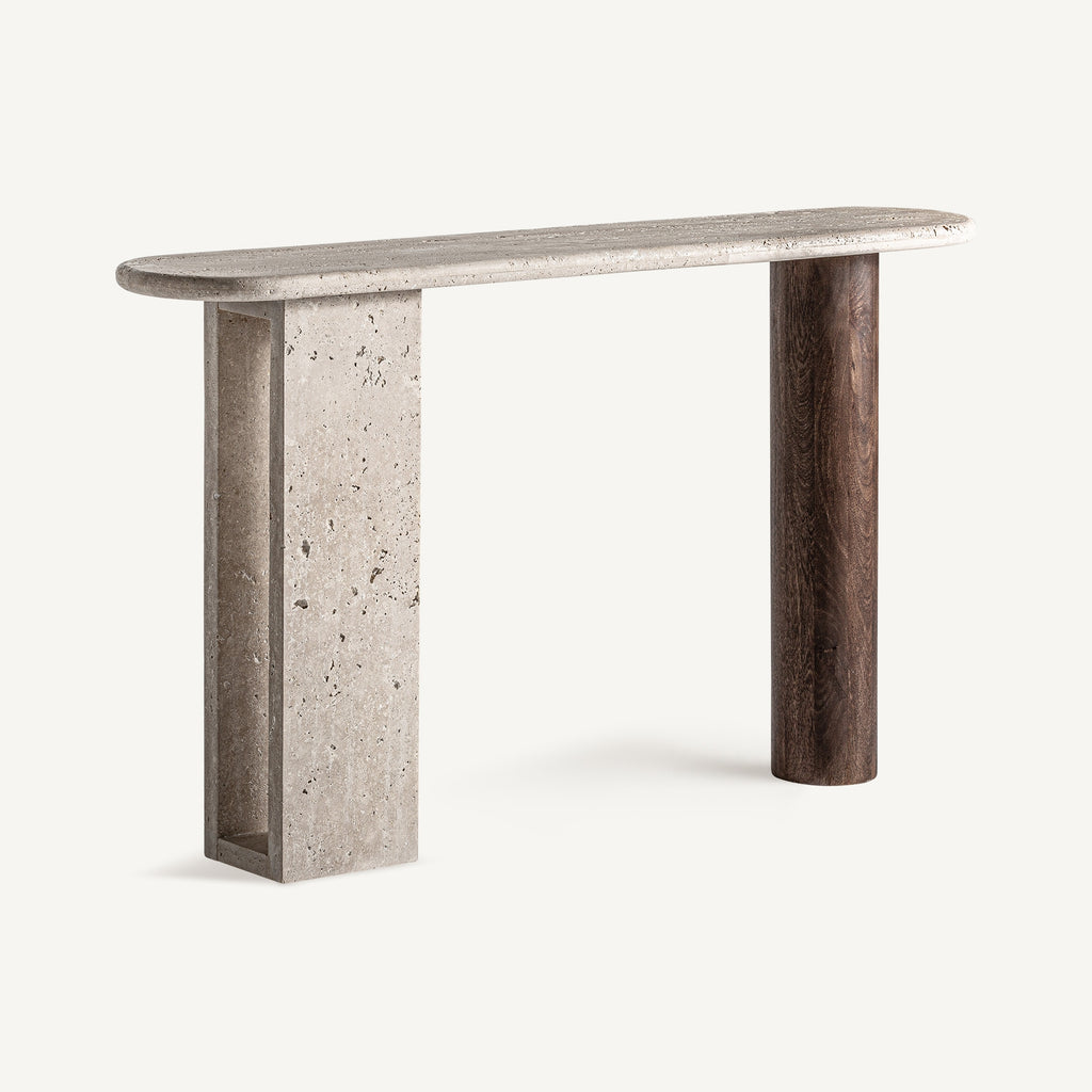 Travertine/Mango Console