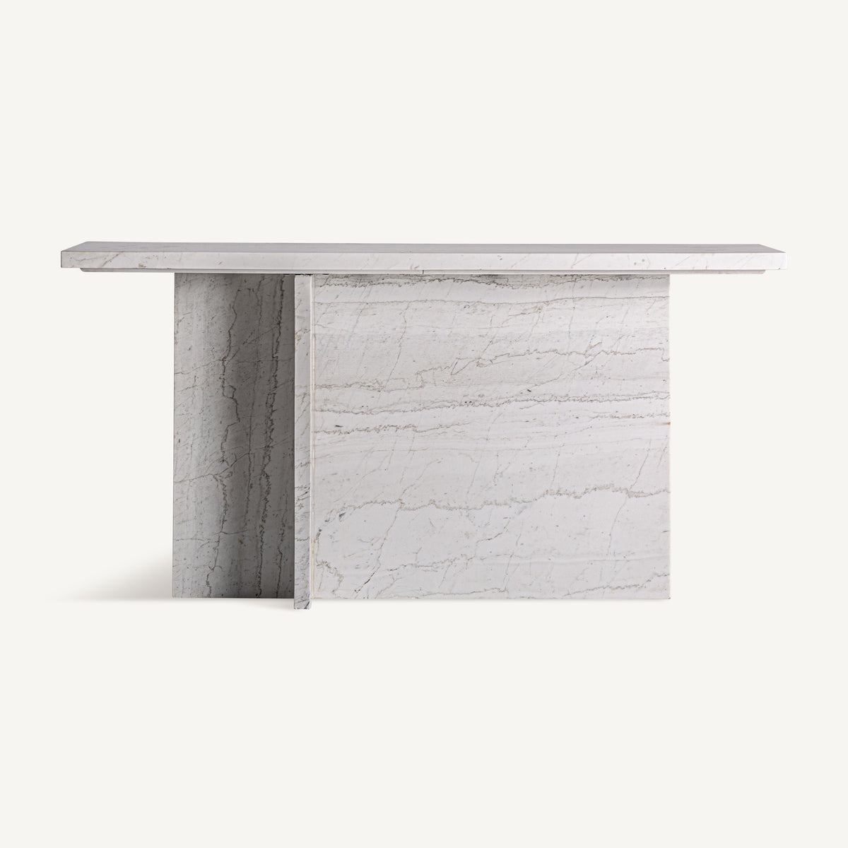 Off-white Marble Console – BOIS BLANC HOME