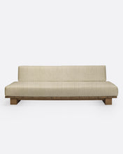 Charger l'image dans la galerie, Outdoor teak and rope 4-seater sofa ivory