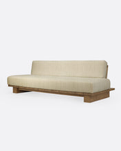 Charger l'image dans la galerie, Outdoor teak and rope 4-seater sofa ivory