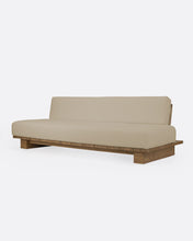 Cargar imagen en el visor de la galería, Outdoor teak and rope 4-seater sofa natural