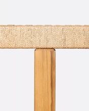 Load image into Gallery viewer, Teak wood and cord coffee table 150cm