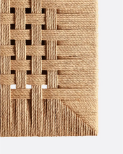 Load image into Gallery viewer, Teak wood and cord coffee table 150cm