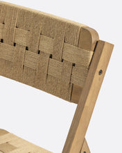 Laden Sie das Bild in den Galerie-Viewer, Teak folding chair with rope
