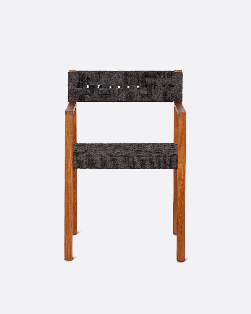Black teak outdoor chair