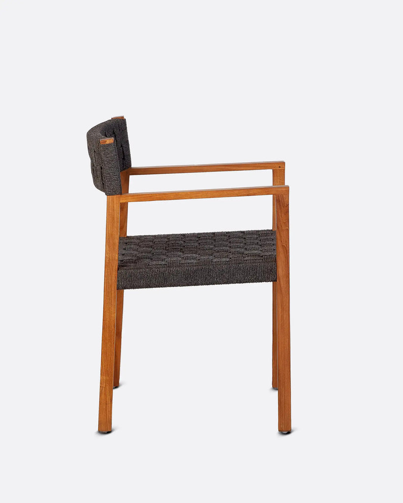 Black teak outdoor chair