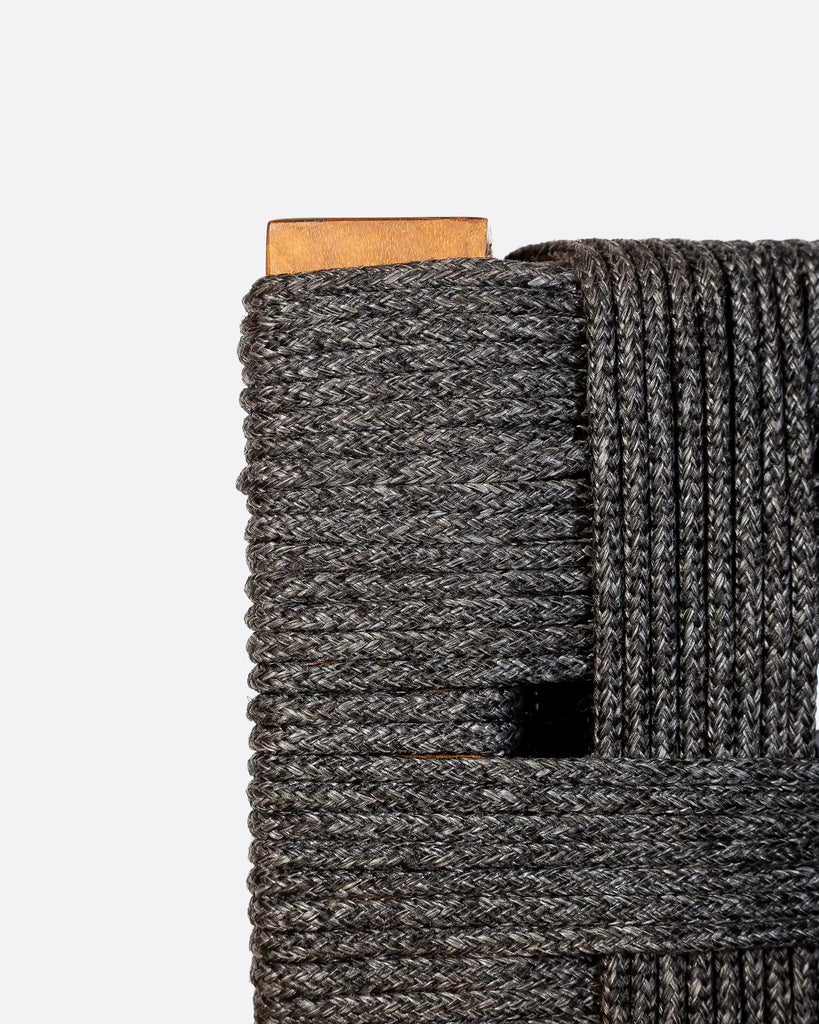 Black teak outdoor chair