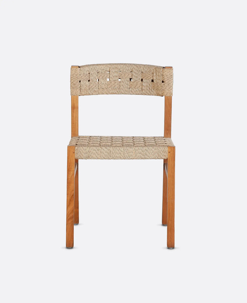 Natural teak outdoor chair w/o armrests