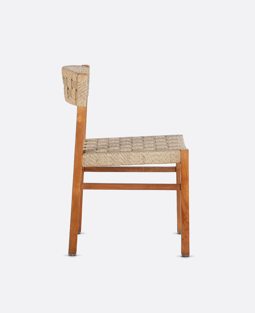 Natural teak outdoor chair w/o armrests