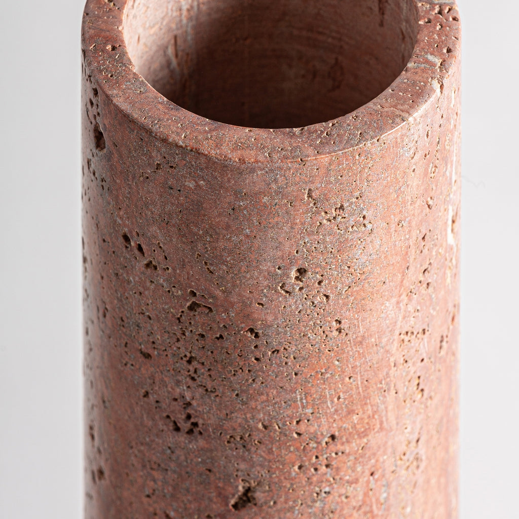 Pink Travertine Vase