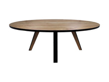 Cargar imagen en el visor de la galería, Oval Dining Table Milano-180x100x76-Natural/Black-Acacia/Metal