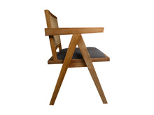 Load image into Gallery viewer, Dining Chair Natural/Dark Grey-Teak/Fabric