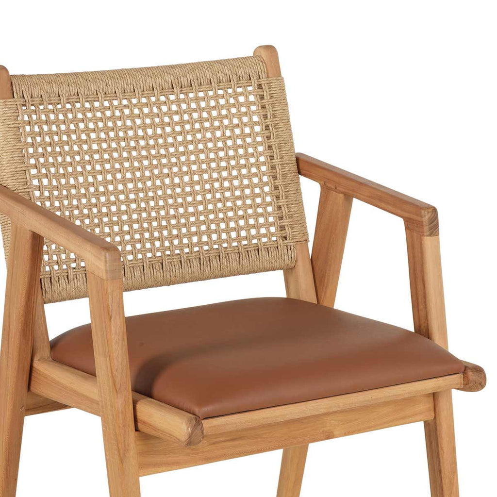 Teak and ash wood chair