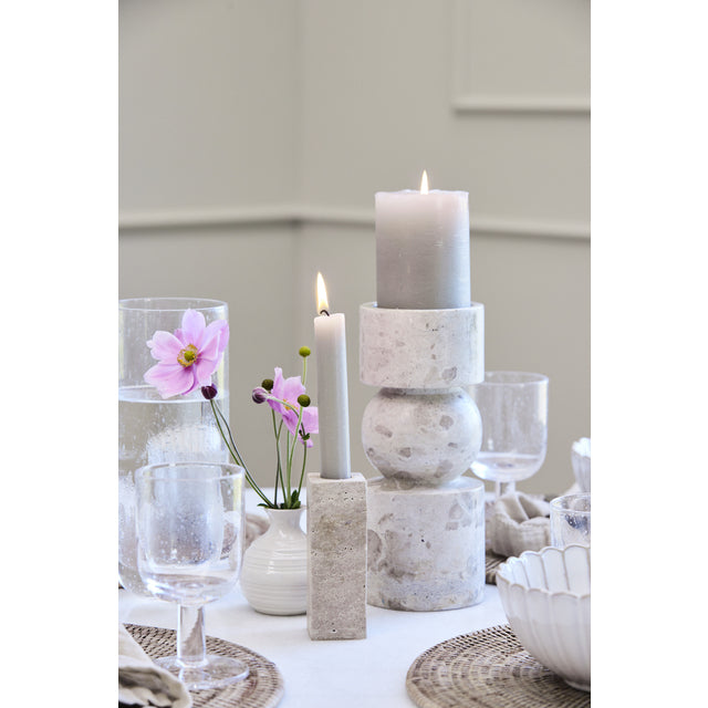 Ellia candlestick 9X9X23 cm. Linen