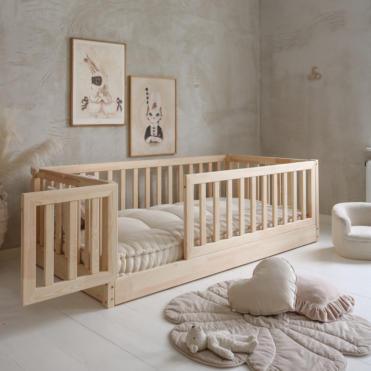 Bambi with fence rail 200x100 natural