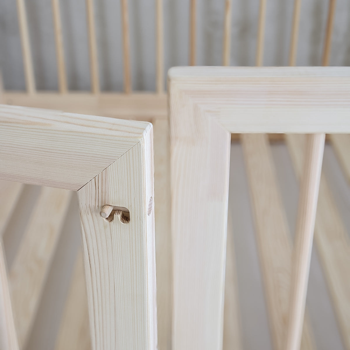 Bambi with rung rail 200x120 natural – BOIS BLANC HOME