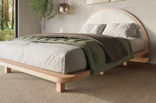 Load image into Gallery viewer, Beech wooden levitating bed in Japandi style