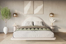 Load image into Gallery viewer, Beech wooden levitating bed in Japandi style