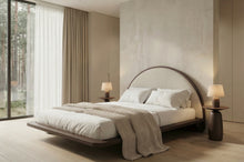 Load image into Gallery viewer, Beech wooden levitating bed in Japandi style