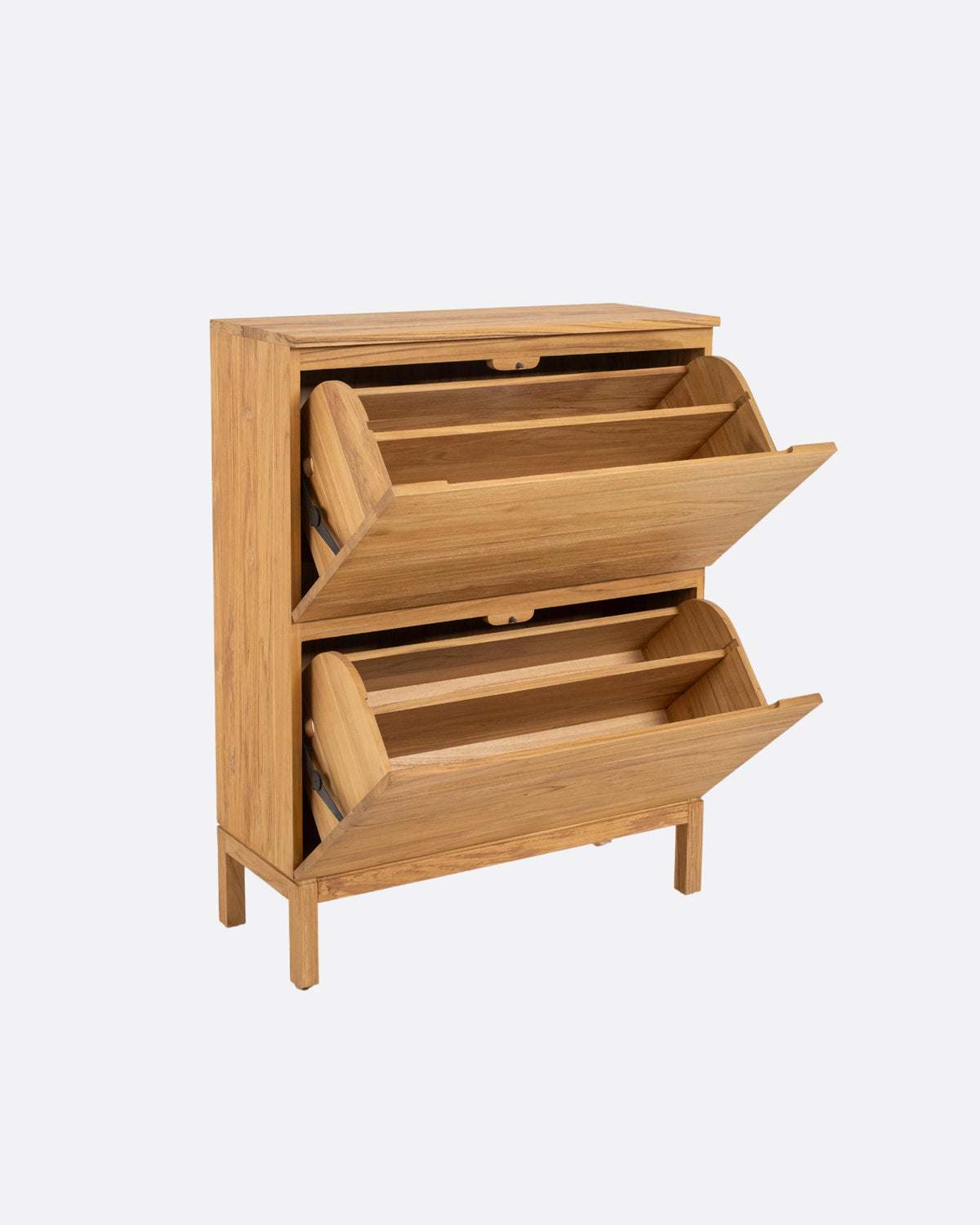 Teak shoe cabinet
