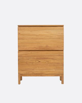 Teak shoe cabinet