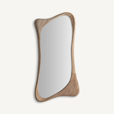 Teak Wood Organic Mirror