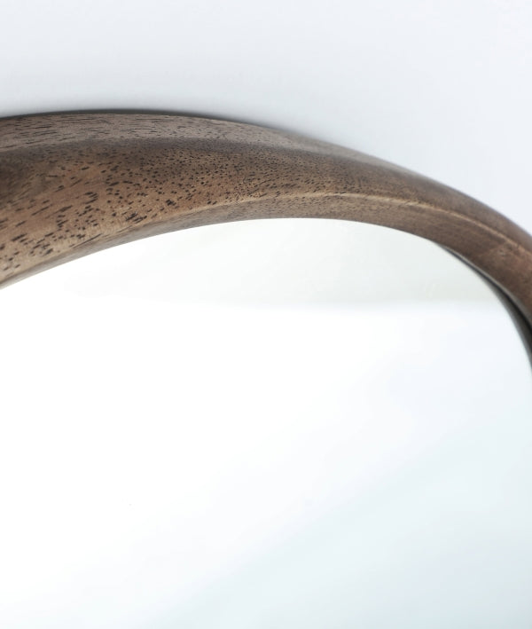 Rubber wood mirror