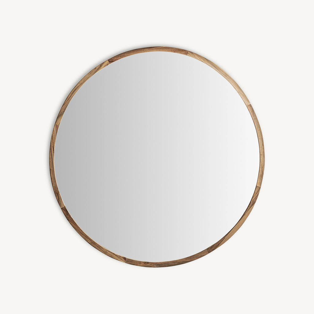 Teak Mirror 180cm dia