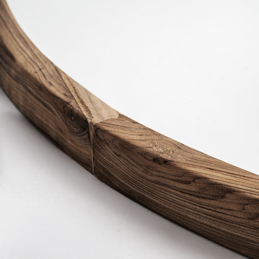 Teak Mirror 180cm dia