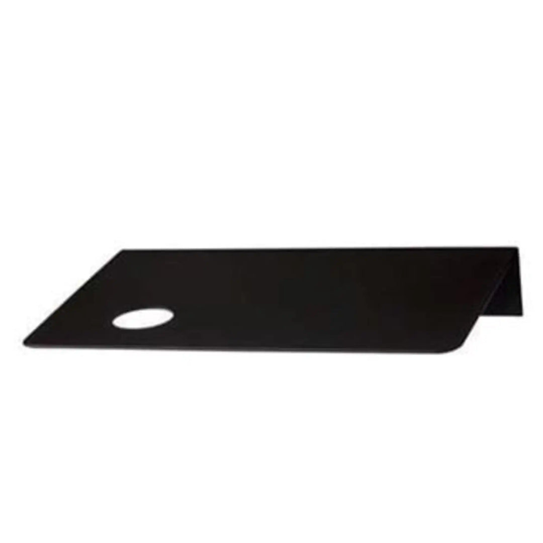 Black metal wall shelf with E27 socket