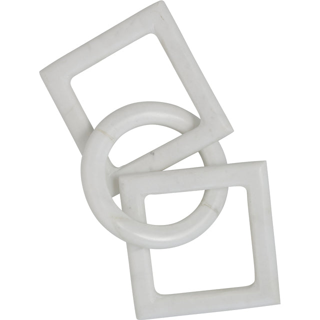 Ellia marble decoration23X10X1.5 cm, White