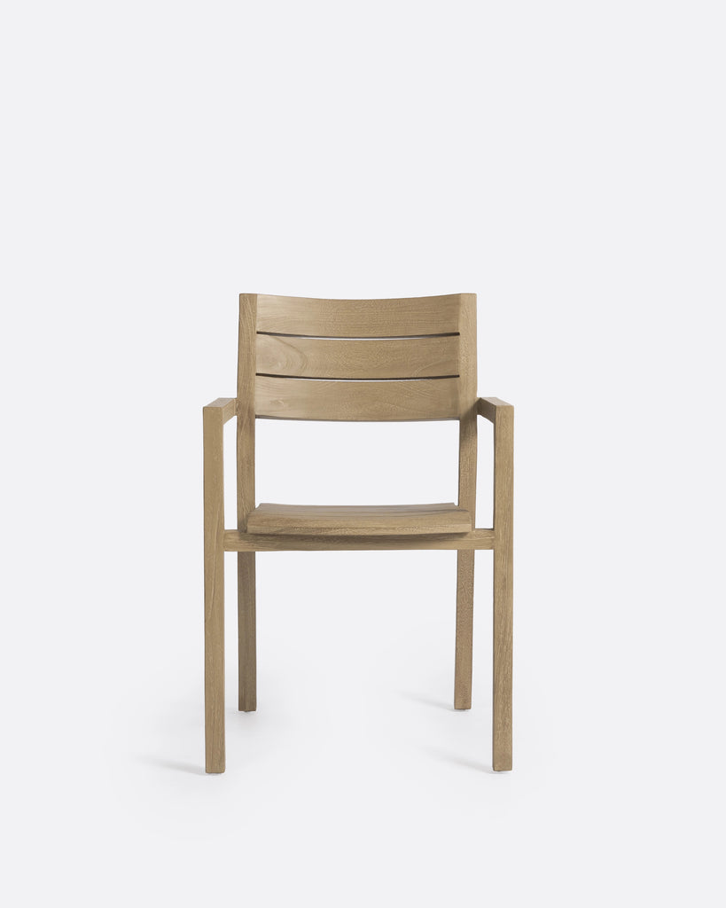 Outdoor weathered chair stackable