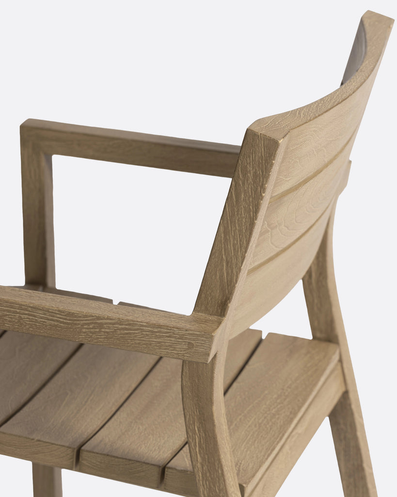 Outdoor weathered chair stackable