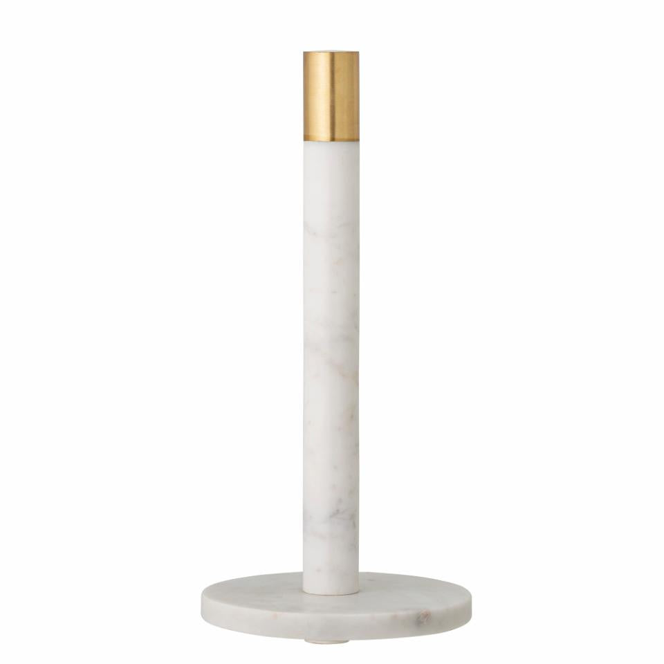 Emira Kitchen Paper Stand, White, Marble