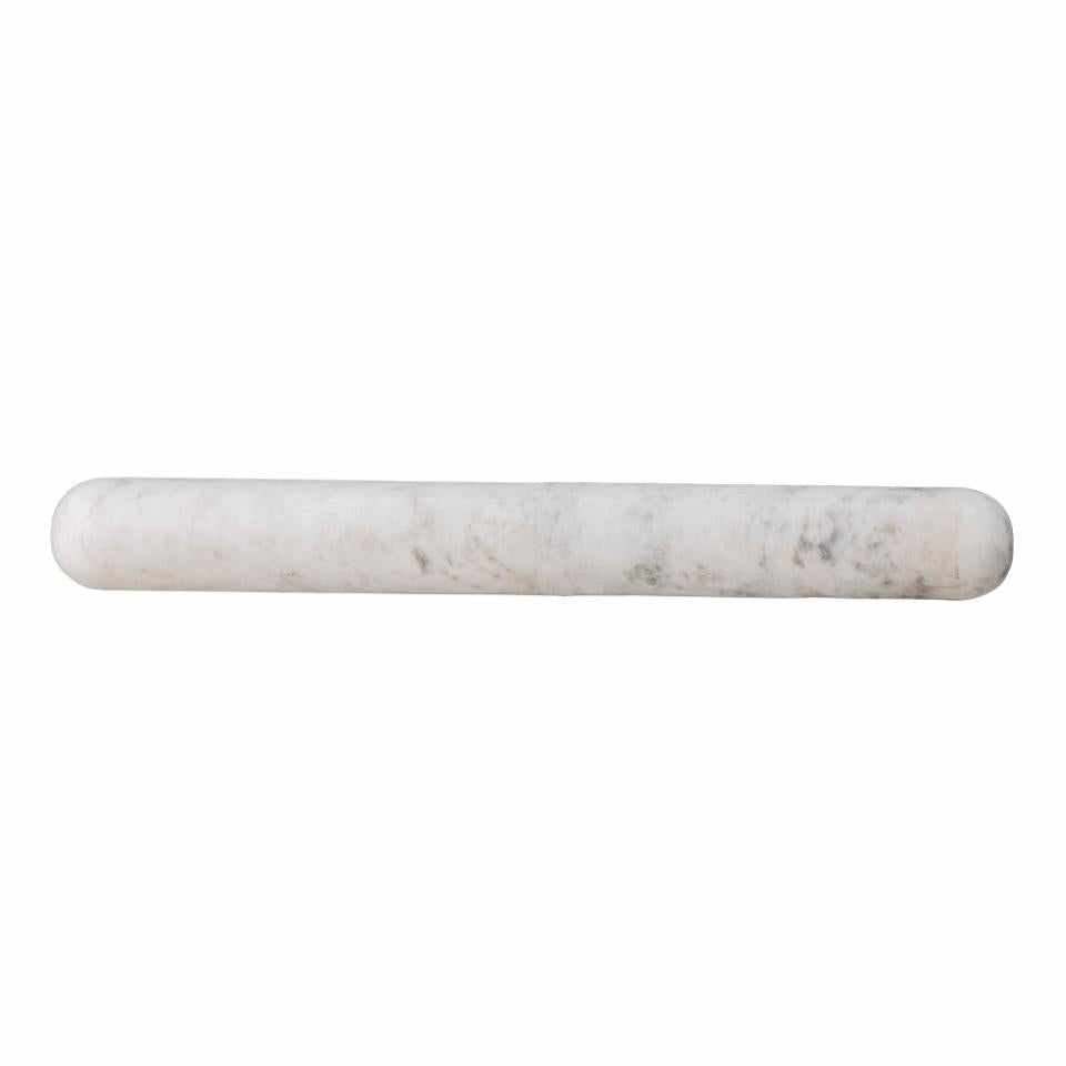 Maica Rolling Pin, White, Marble