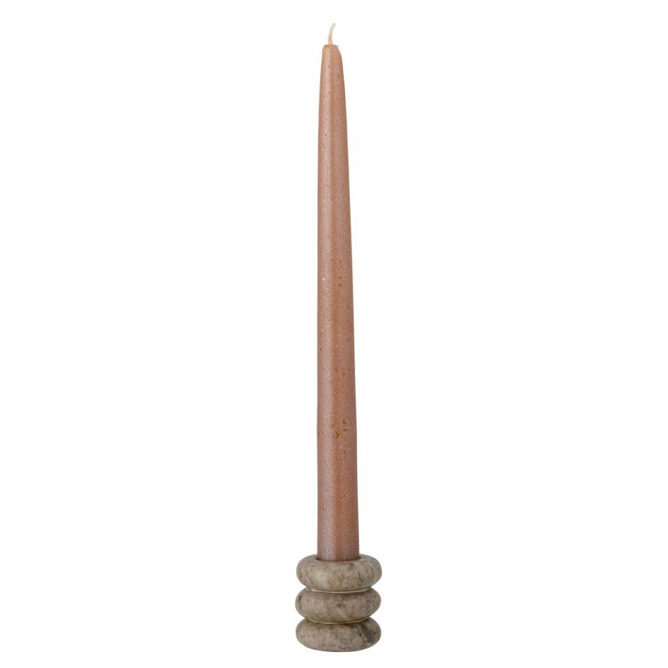 Madisson Candle Holder, Brown, Marble