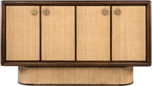 Load image into Gallery viewer, Roasted Coffee and Natural Rattan Sideboard