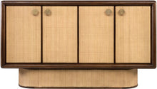 Laden Sie das Bild in den Galerie-Viewer, Roasted Coffee and Natural Rattan Sideboard