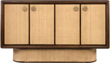 Load image into Gallery viewer, Roasted Coffee and Natural Rattan Sideboard